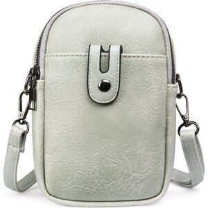 Women Y01 Grey Phone Purse Crossbody Bags for Small Travel Wallet Touch Screen